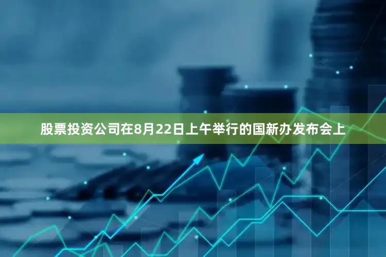 股票投资公司在8月22日上午举行的国新办发布会上